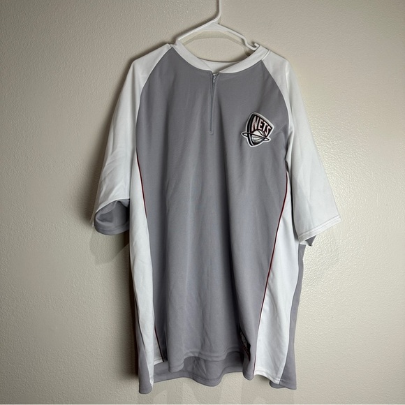 Majestic NBA Vintage Brooklyn Nets Warm Up Shirt Size 2X - Picture 2 of 9